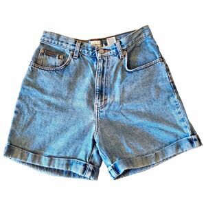Vintage Calvin Klein High Waist Cuffed Denim Shorts Indie 90s Grunge Size 5/6